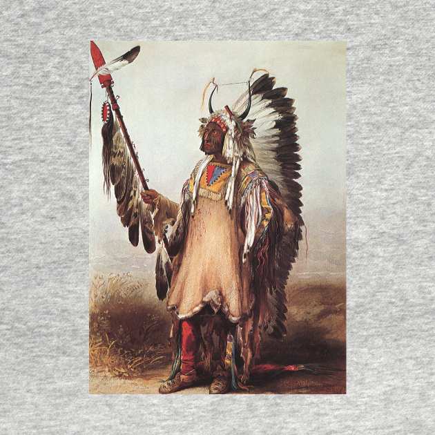 Mato-Tope, A Mandan Chief by Karl Bodmer by MasterpieceCafe